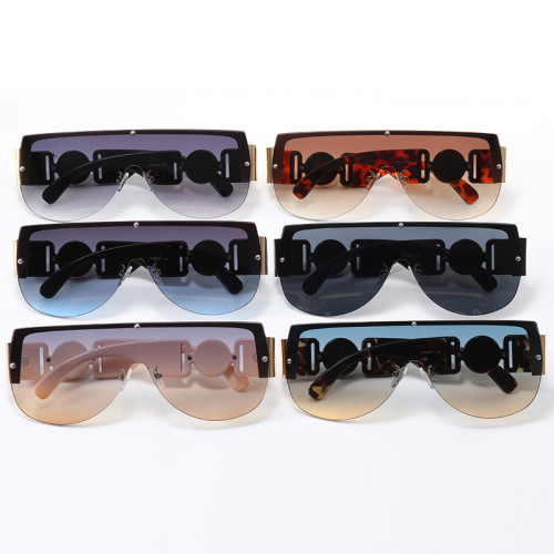 One Piece Lens Oversize Shades Sunglasses