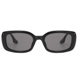 Retro Solid Plastic Small Rectangle Sunglasses