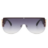 One Piece Lens Oversize Shades Sunglasses