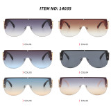 One Piece Lens Oversize Shades Sunglasses