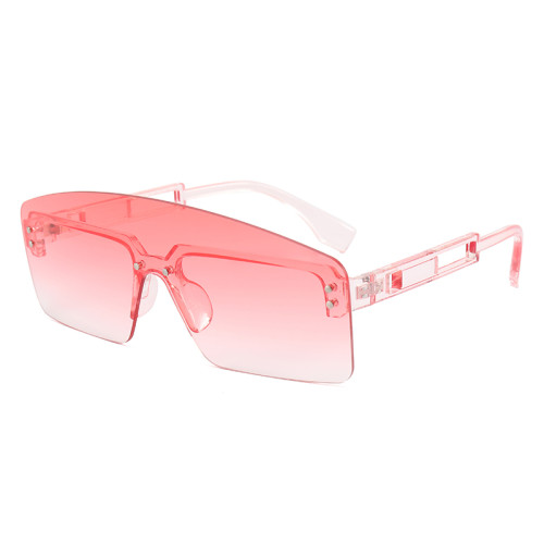 One Piece Tinted Lens Women Ladies UV400 Rimless Sunglasses