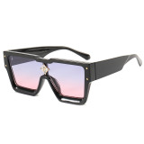 Flat Top One piece Lens Men Women Shades Sunglasses