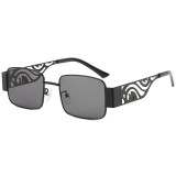 UV400 Square Metal Frame Sunglasses
