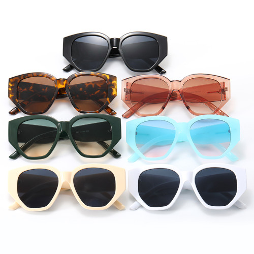 Fashion Retro Vintage Plastic Polygon Shades Sunglasses