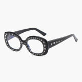 Luxury Vintage Square Women Rhinestone Sunglasses