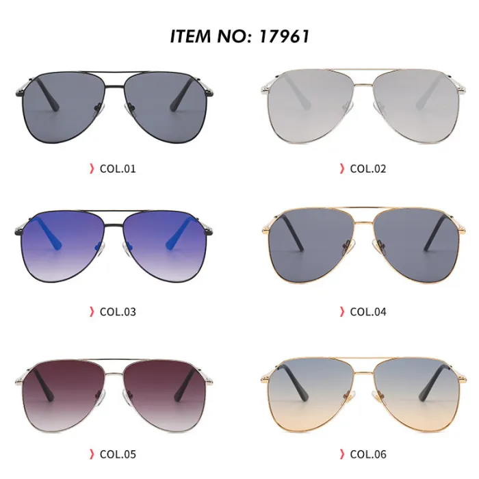 Metal Frame UV400 Gradient Men Shades Sunglasses