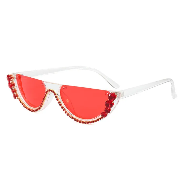 Half Frame Shades Small Cat Eye Sunglasses