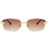 Fashion Small Rectangle Rimless Sunglasses