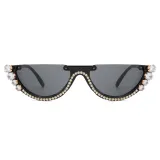 Half Frame Shades Small Cat Eye Sunglasses