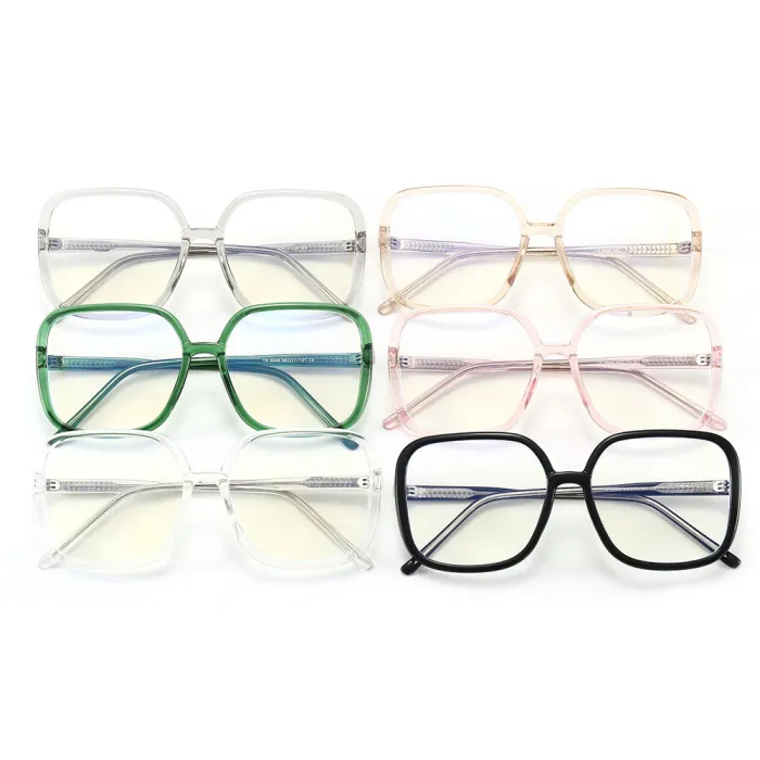 Men Women Optical Frames Oversized Square Blue Light Blocking Glasses