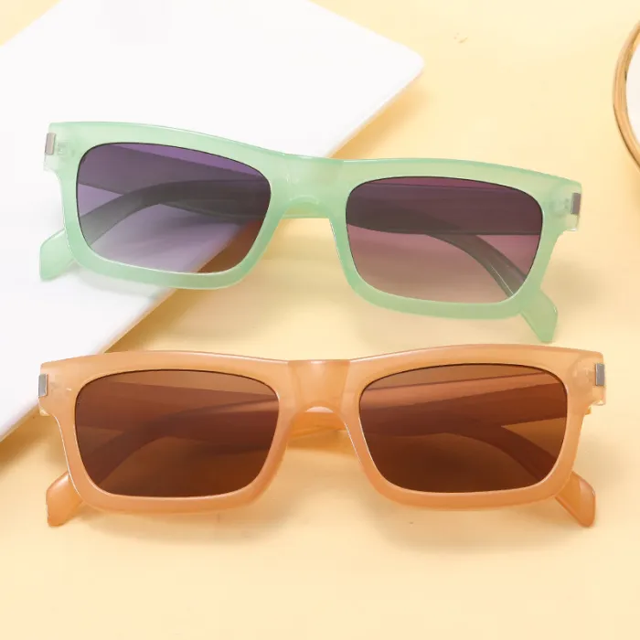 Vintage Flat Top Rectangle Sunglasses