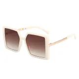 Fashion Square Oversized Gradient Shades Sunglasses