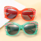 Luxury Cat Eye Flowery Women Sunglasses