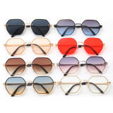 Tinted Trendy Metal Frame UV400 Shades Sunglasses