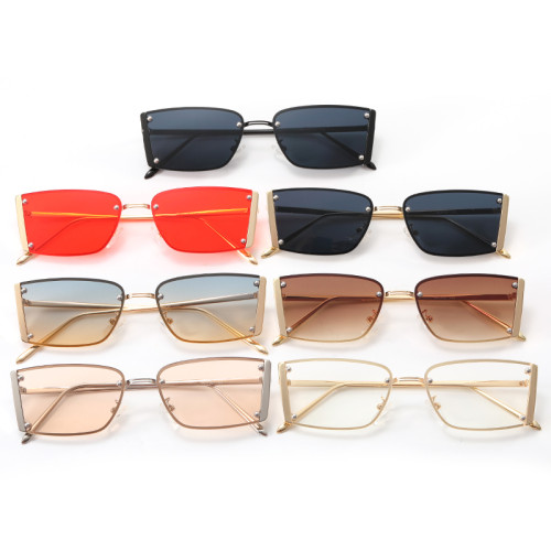 Small Rectangle Metal Frame Sunglasses