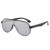 Ready Stocked Flat Top One Piece Lens Oversized Shades Sunglasses