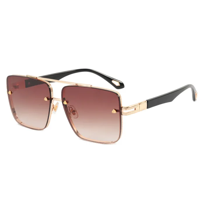 Metal Frame UV400 Gradient Men Shades Sunglasses