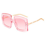 Women Square Chain Sunglasses