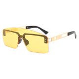 One Piece Tinted Lens Rimless Sunglasses