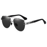 Polarized Pilot Half Frame Sunglasses
