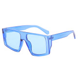 Oversized Flat Top Square Shades Sunglasses