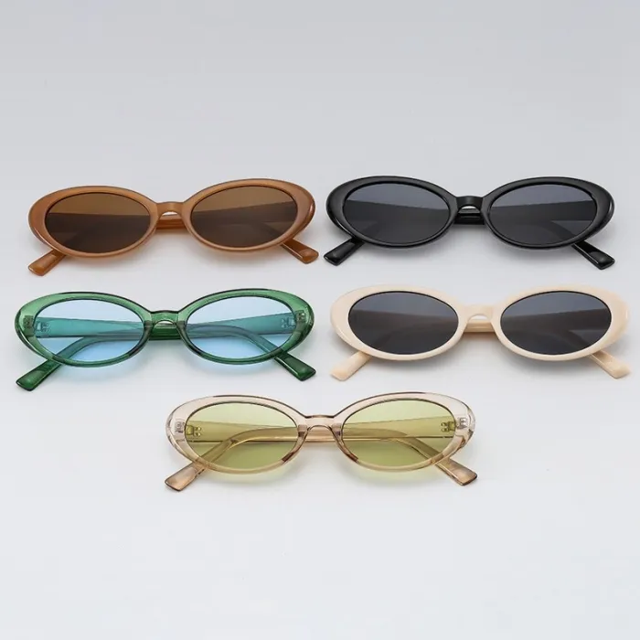 Plastic Small Oval Sunglasses