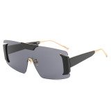 Flat Top One Piece Lens Shades Sunglasses