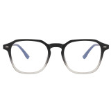 Retro Blue Light Blocking Plastic Faux Wood Eyeglasses