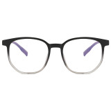 Plastic Faux Wood Eyeglasses with Anti Blue Light Lenses