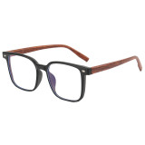 Plastic Faux Wood Eyeglasses Computer Glasses
