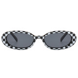 Retro Vintage Plastic Small Oval Sunglasses