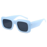 Retro Vintage 90s Sun glasses Solid Thick Rectangle Men Women Fashion Trendy Sunglasses