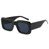 Retro Vintage 90s Sun glasses Solid Thick Rectangle Men Women Fashion Trendy Sunglasses