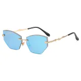 Diamond Cut Rimless Sunglasses