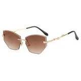 Diamond Cut Rimless Sunglasses
