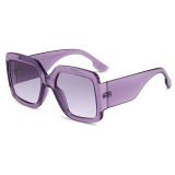 Big Frame Wide Temple Solid Square Oversized Shades Sunglasses