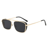 Retro Vintage UV400 Men's Square Metal Steampunk Sunglasses