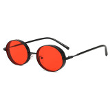 Retro Vintage Men Women Steampunk Style Small Oval Sunglasses