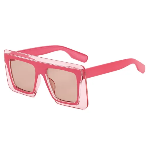 Big Wide Frame Men Women Oversized Flat Top Shades Sunglasses