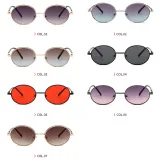 Retro Vintage Men Women Steampunk Style Small Oval Sunglasses