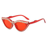 Luxury Sparkling Crystal Cat Eye Bling Bling Women Rhinestones Sunglasses
