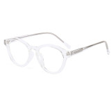 Retro Round Frame Eyeglasses TR90 Blue Light Blocking Glasses