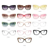Fashion Anti Blue Light Eyeglasses Women Spring Hinges Glasses