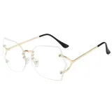 Women Elegant Oversized Rimless Sunglasses