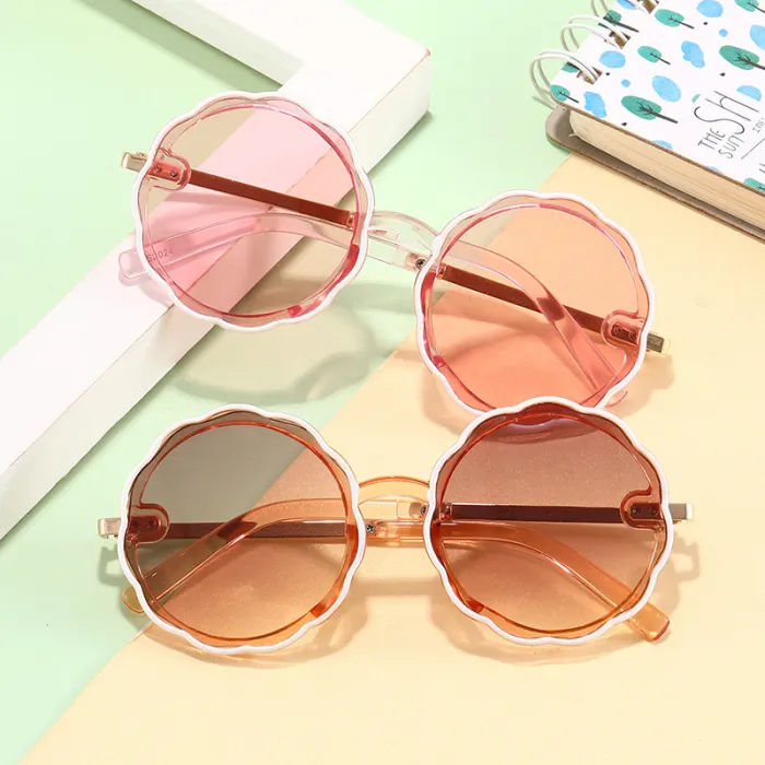 Small Cute Round Sunflower Children Sunglasses