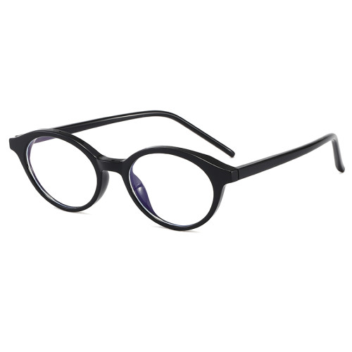 Retro Small Oval Tortoise Optical Frame with Anti Blue Light Lenses Glasses