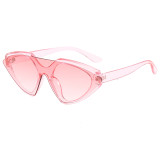 Women One Piece Lens Pointed Cat Eye Sunglasses