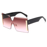 Women Sun glasses Tinted Rimless Oversize Square Sunglasses