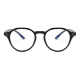 Retro TR90 Optical Frame with Anti Blue Light Lenses Round Vintage Glasses