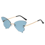 UV400 Ladies Rimless Butterfly Sunglasses